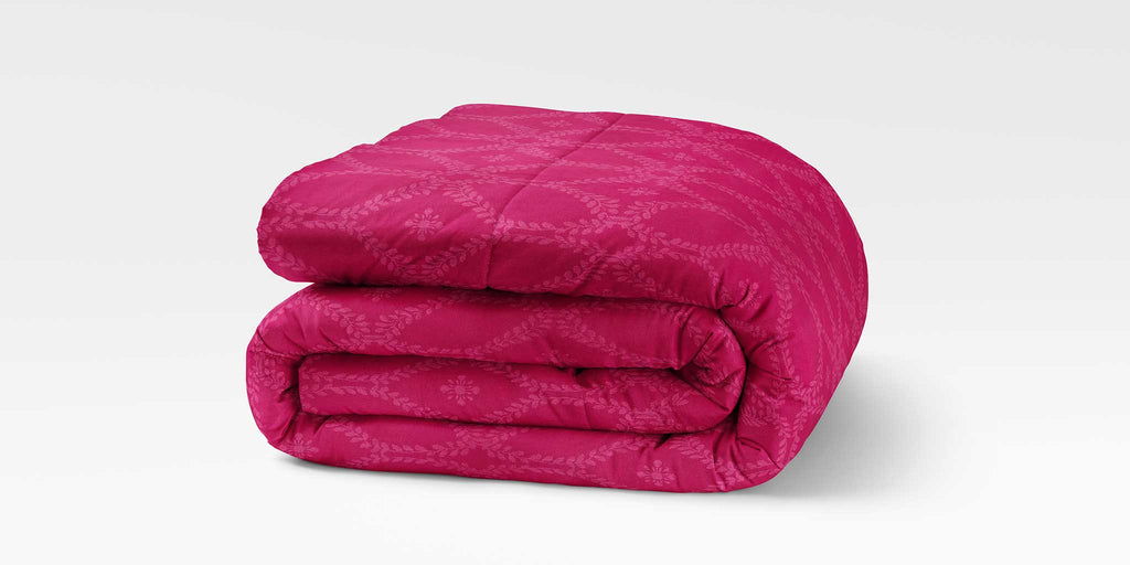 100% Cotton DUVET COVER SET Reversible Bedding Cover Self Print