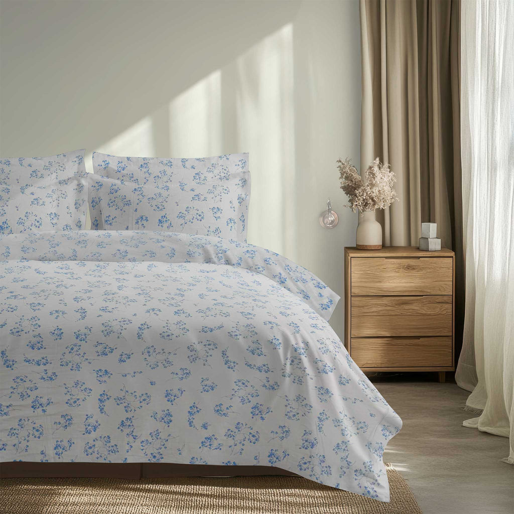 100% Cotton DUVET COVER SET Reversible Bedding Cover