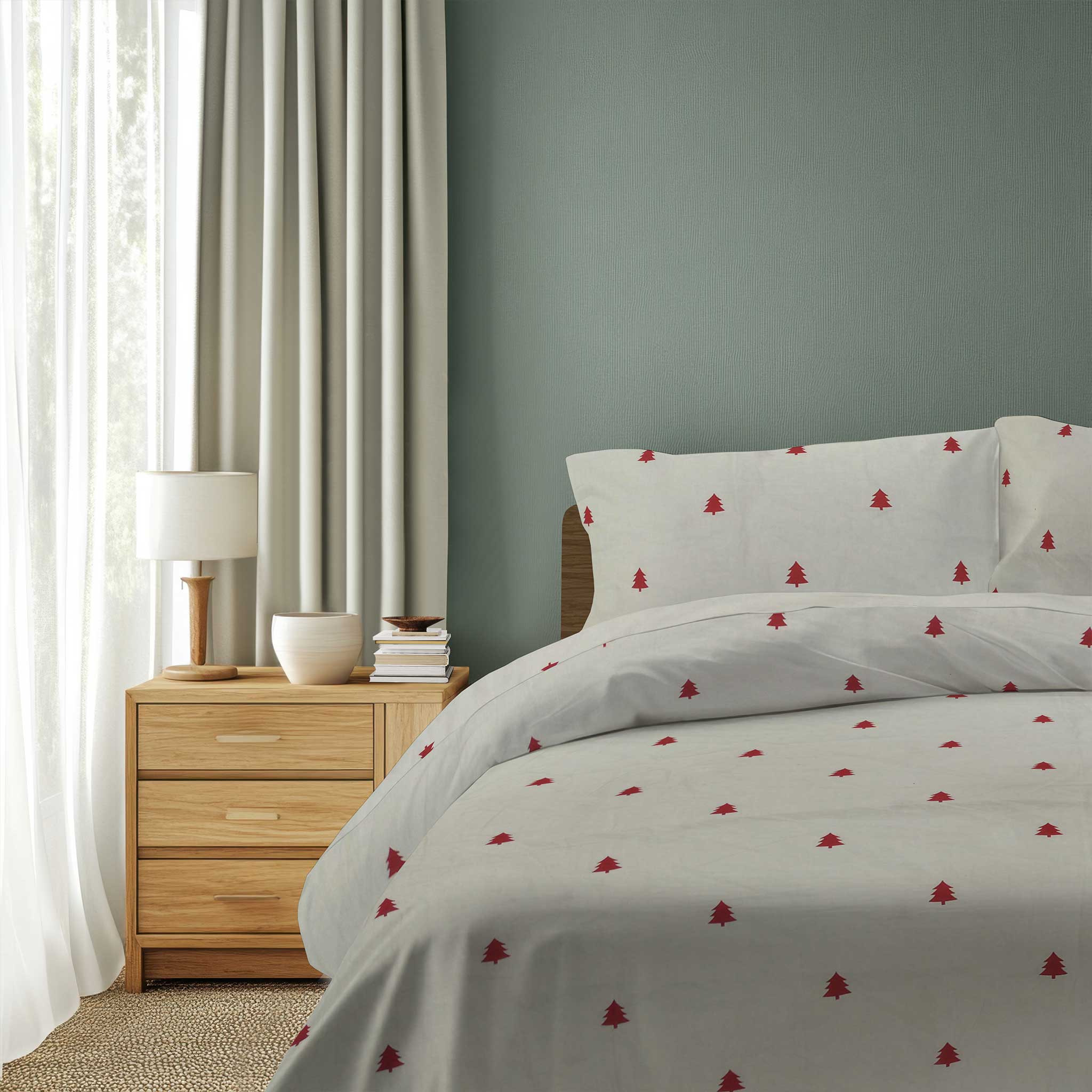 100% Cotton DUVET COVER SET Reversible Bedding Cover