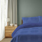 100% Cotton DUVET COVER SET Reversible Bedding Cover Self Print