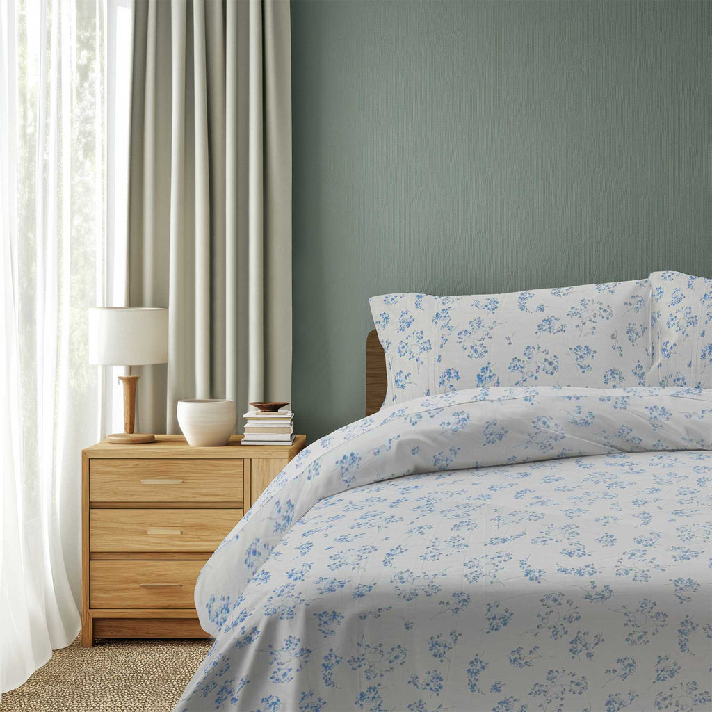 100% Cotton DUVET COVER SET Reversible Bedding Cover