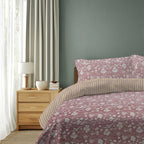 100% Cotton DUVET COVER SET Reversible Bedding Cover