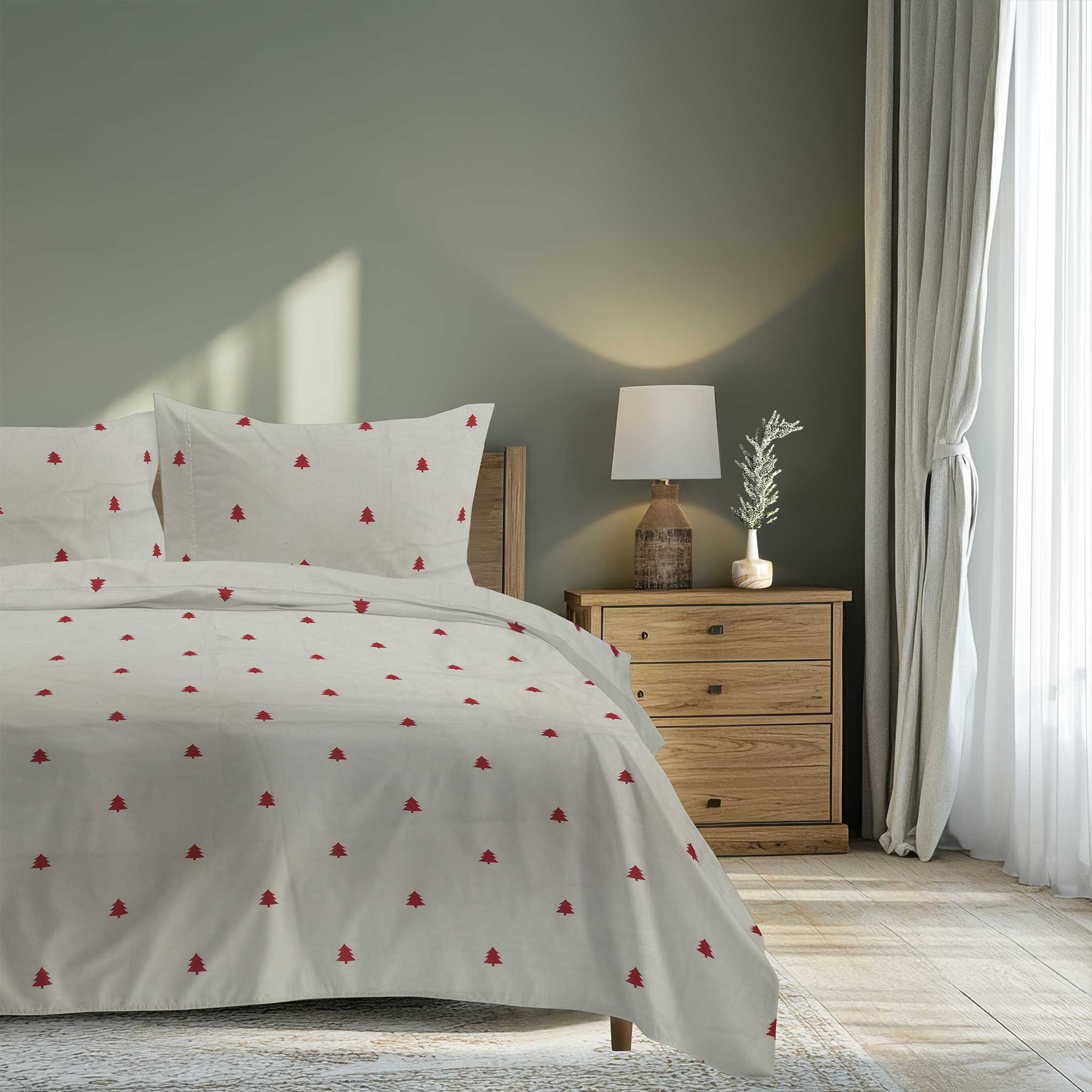 100% Cotton DUVET COVER SET Reversible Bedding Cover