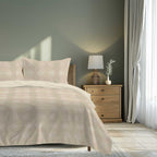 100% Cotton DUVET COVER SET Reversible Bedding Cover Self Print