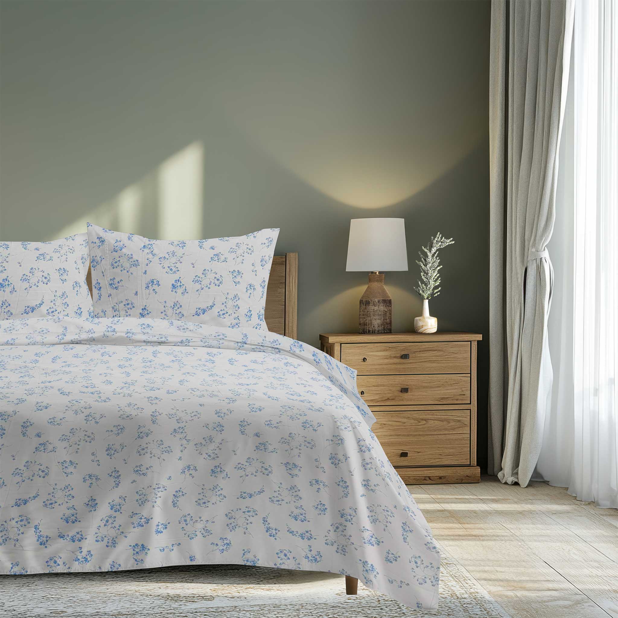 100% Cotton DUVET COVER SET Reversible Bedding Cover