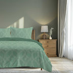 100% Cotton DUVET COVER SET Reversible Bedding Cover Self Print