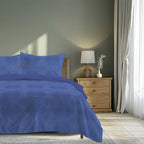 100% Cotton DUVET COVER SET Reversible Bedding Cover Self Print