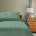 100% Cotton DUVET COVER SET Reversible Bedding Cover Self Print