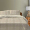 100% Cotton DUVET COVER SET Reversible Bedding Cover Self Print