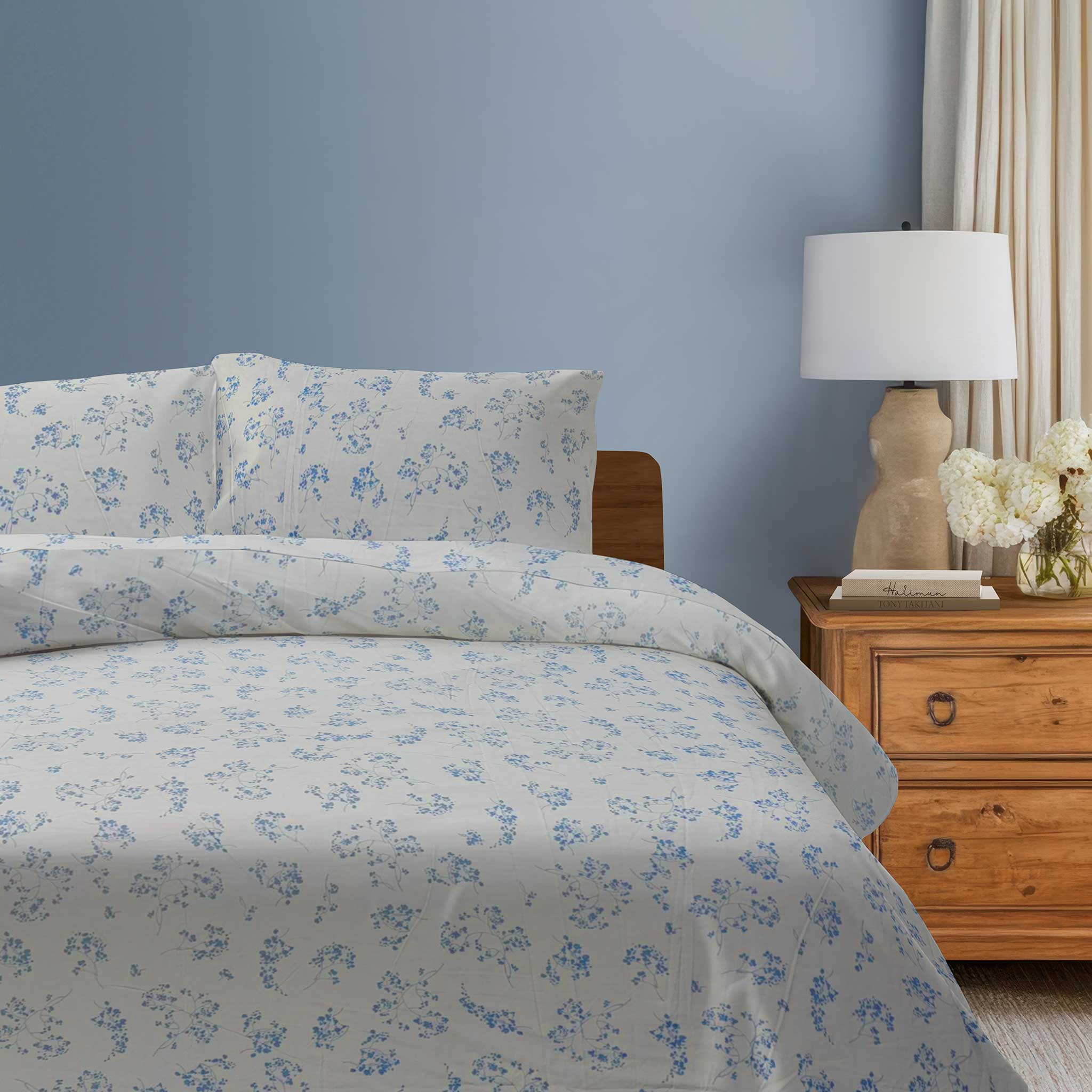 100% Cotton DUVET COVER SET Reversible Bedding Cover