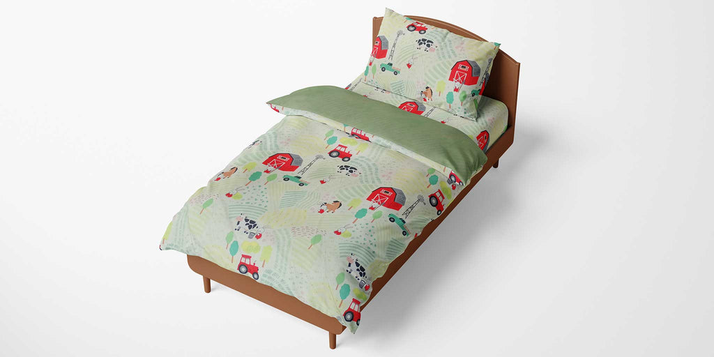 100% Cotton DUVET Kids COVER SET Reversible Bedding Cover