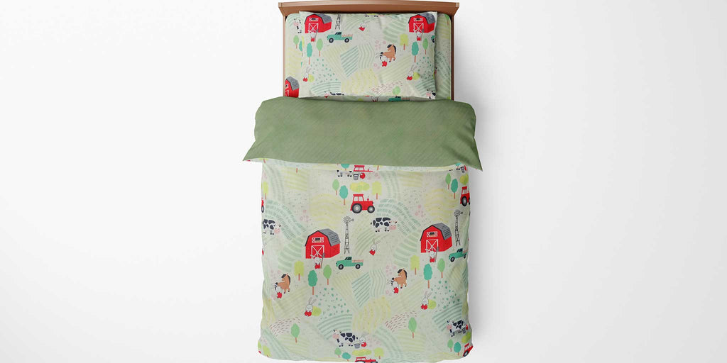 100% Cotton DUVET Kids COVER SET Reversible Bedding Cover