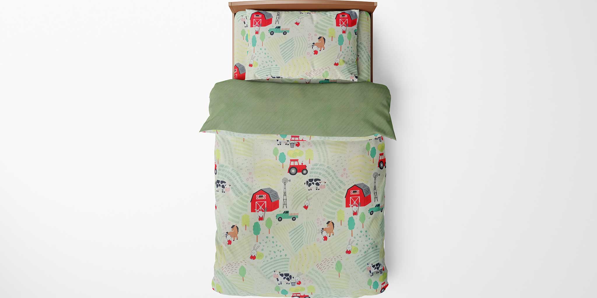 100% Cotton DUVET Kids COVER SET Reversible Bedding Cover