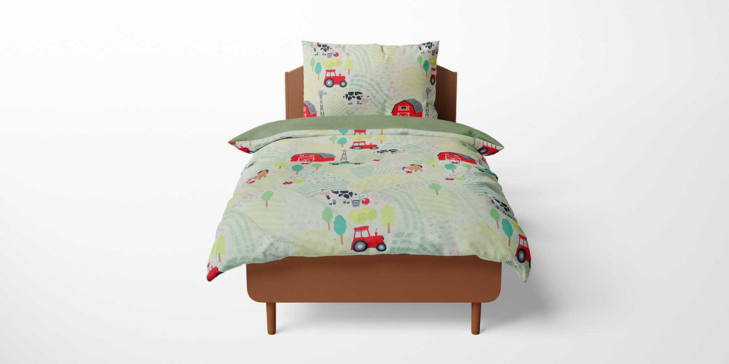 100% Cotton DUVET Kids COVER SET Reversible Bedding Cover