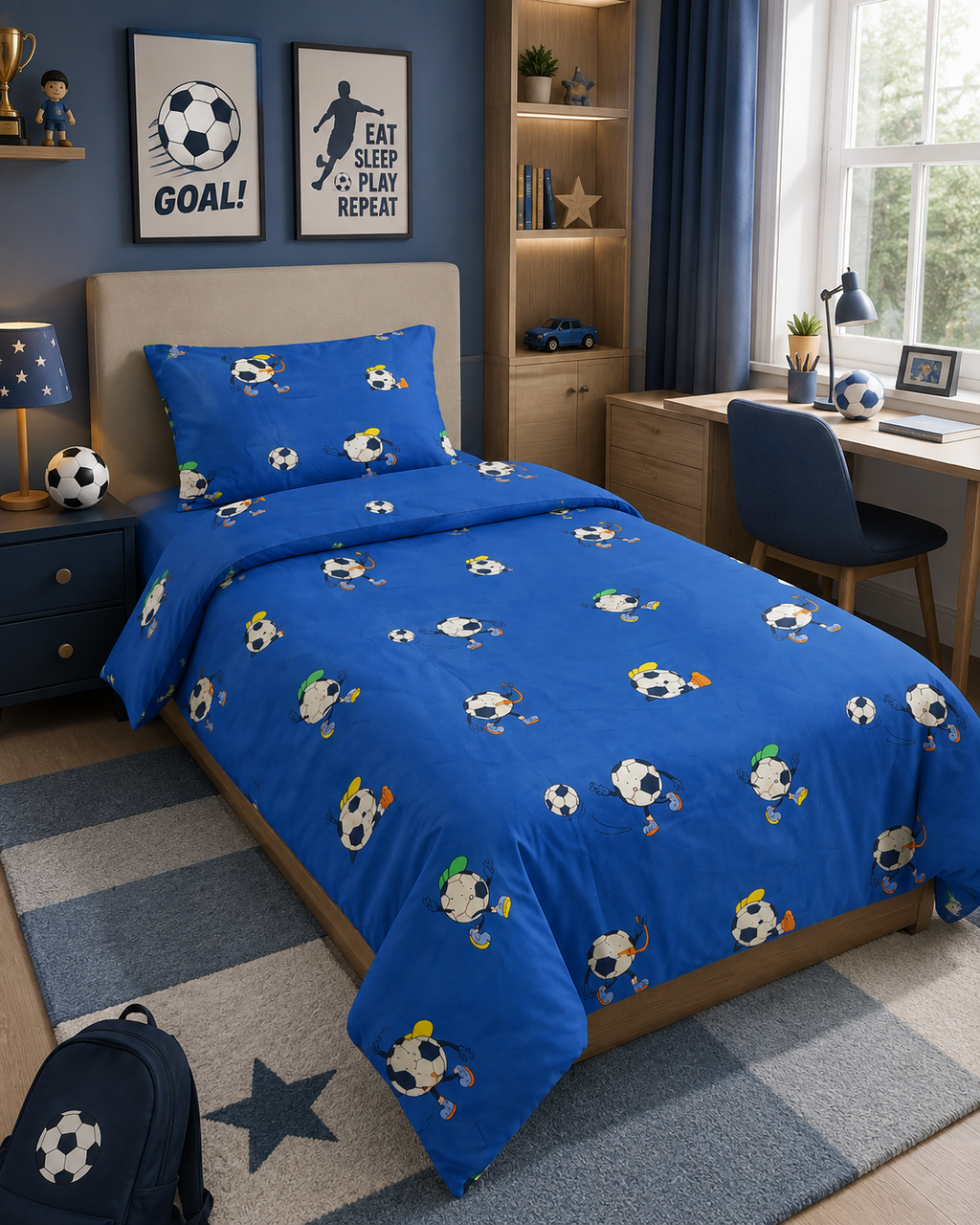 100% Cotton DUVET Kids COVER SET Reversible Bedding Cover