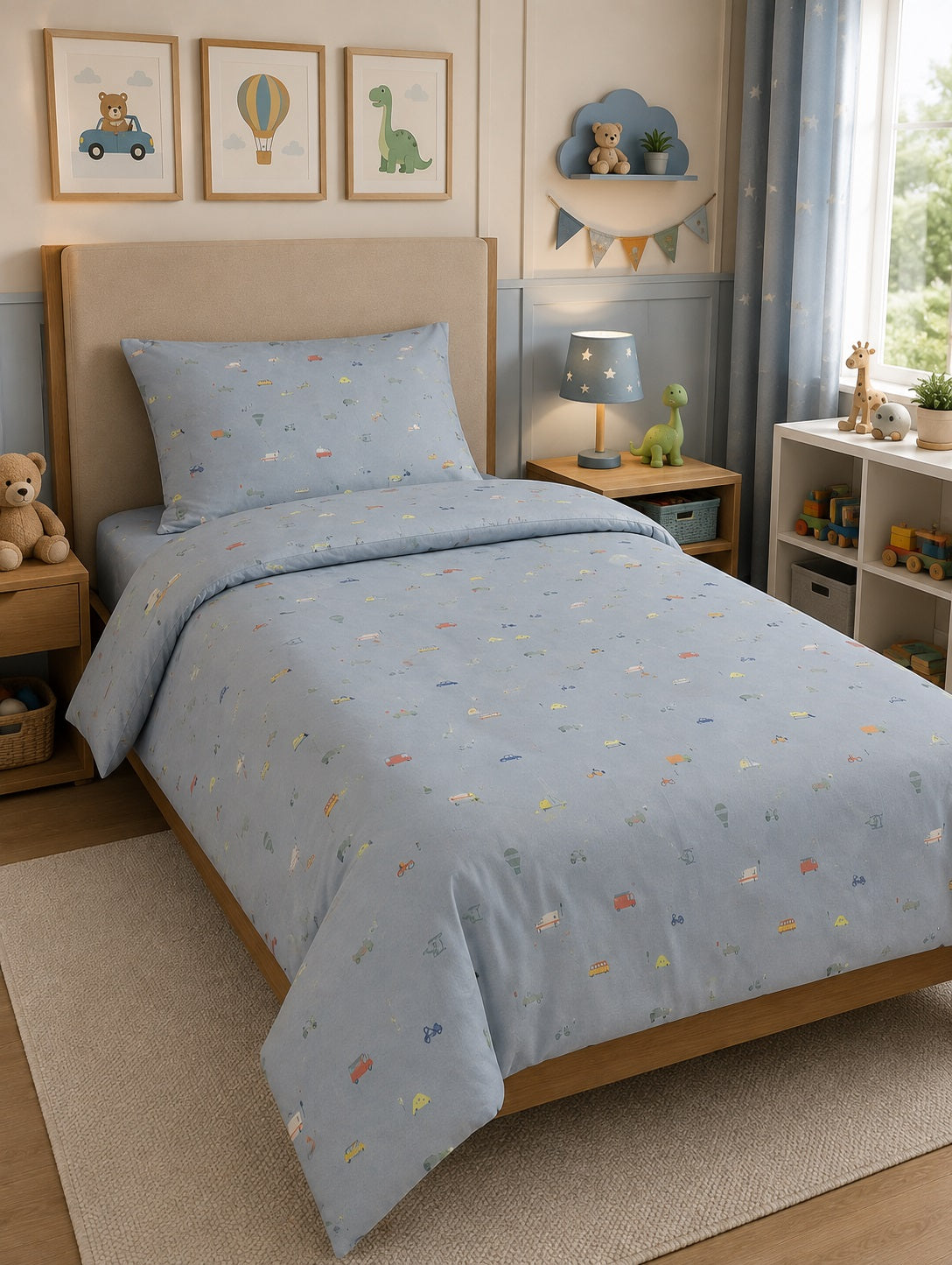 100% Cotton DUVET Kids COVER SET Reversible Bedding Cover