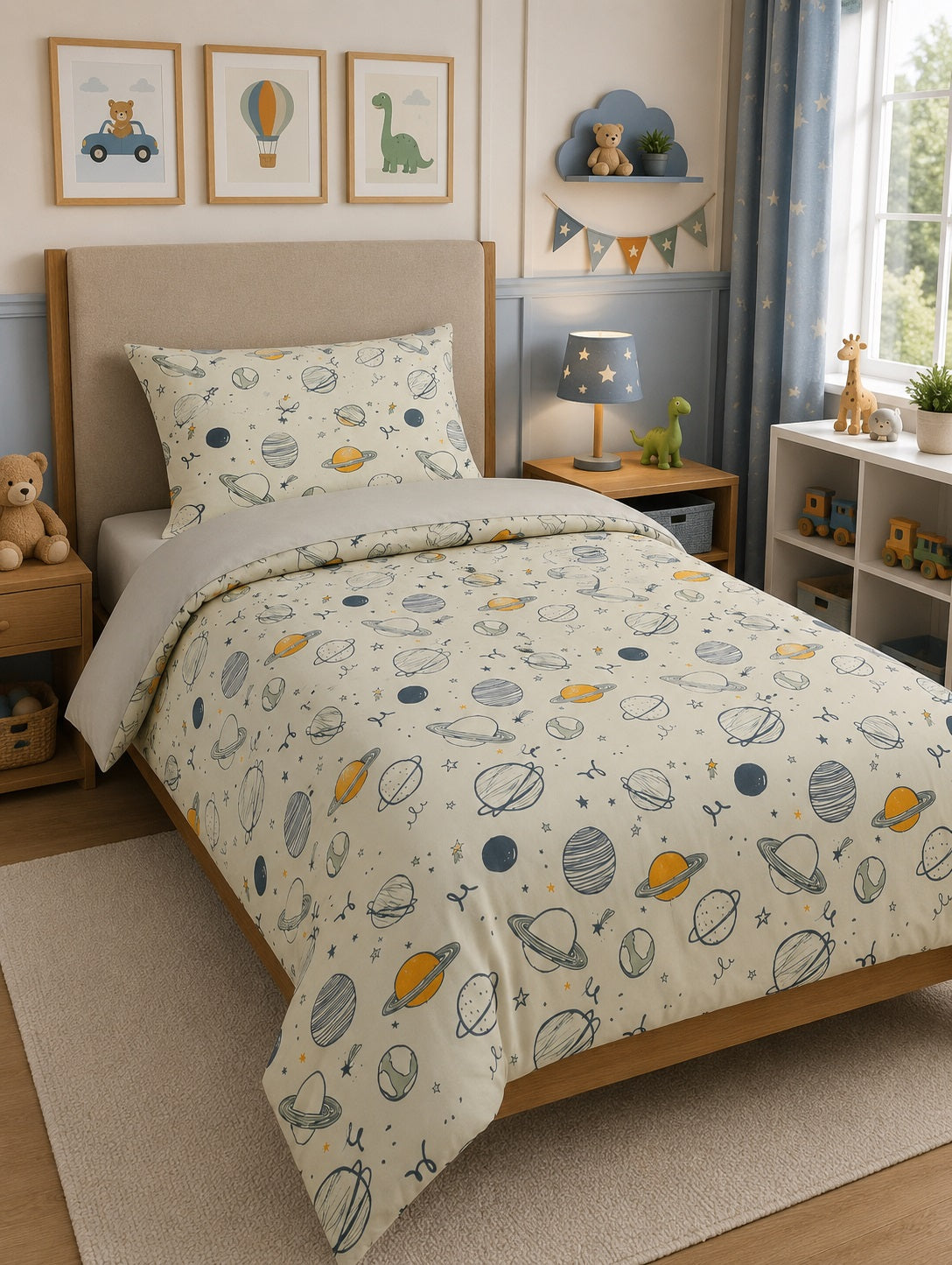 100% Cotton DUVET Kids COVER SET Reversible Bedding Cover