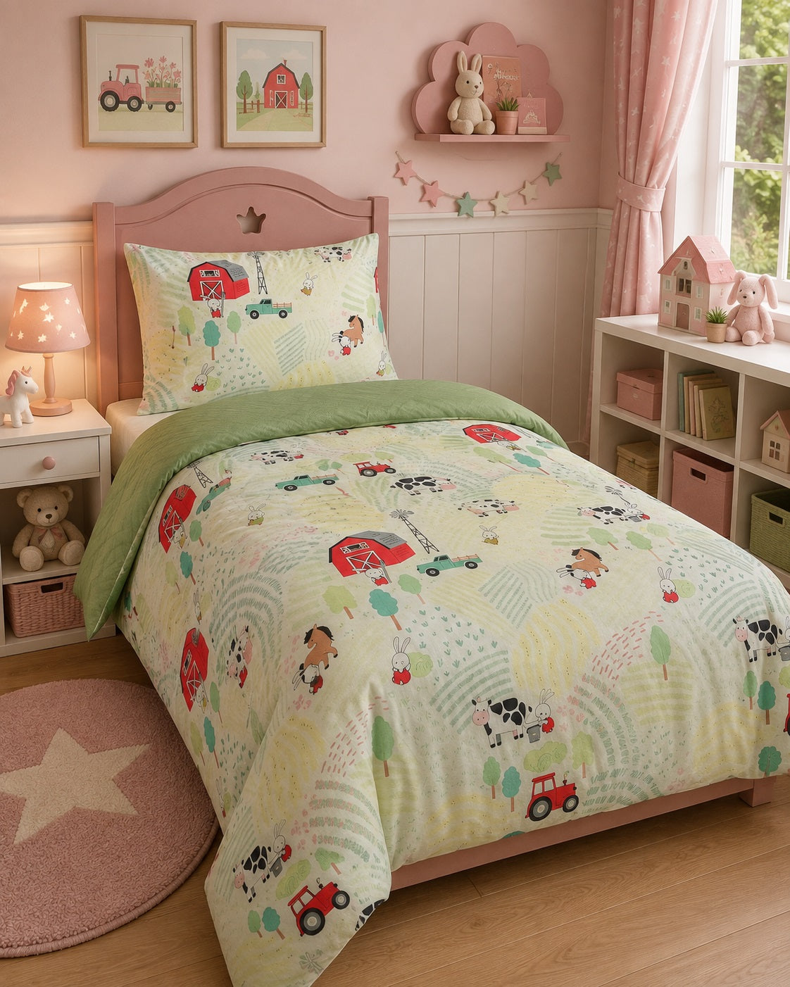 100% Cotton DUVET Kids COVER SET Reversible Bedding Cover