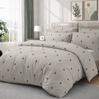 100% Cotton DUVET COVER SET Reversible Bedding Cover