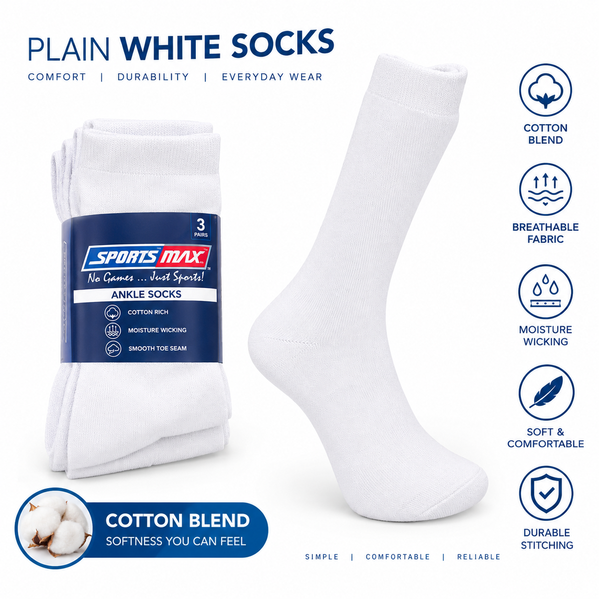 Sport Crew Socks And Daily Plain Socks