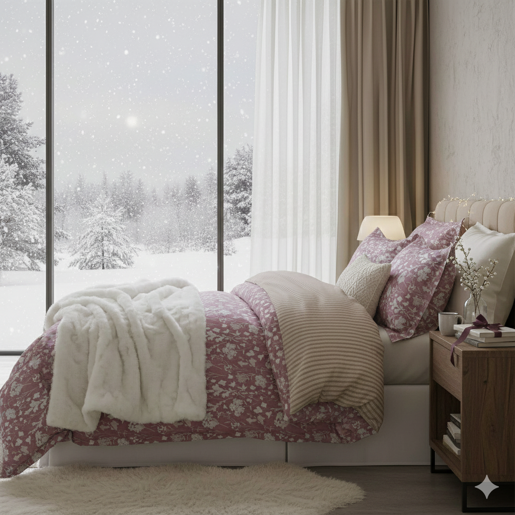 100% Cotton DUVET COVER SET Reversible Bedding Cover