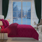 100% Cotton DUVET COVER SET Reversible Bedding Cover Self Print